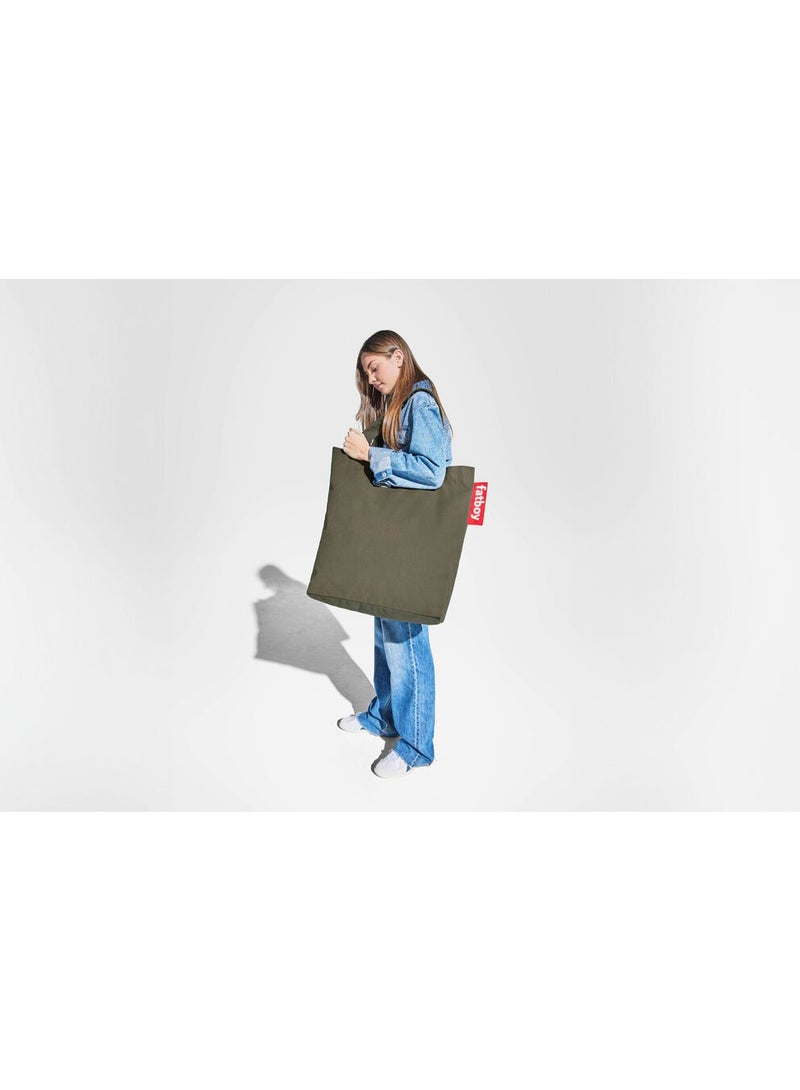 Fatboy حقيبة فات بوي القابلة للحمل | متينة وقوية | مقاومة للماء والأوساخ | جيب داخلي مع إغلاق زر ضغط | بحجم كبير | قطن | حبل بوليستر على الداخل | 61 × 55 سم - غابة ديمب - Image 2